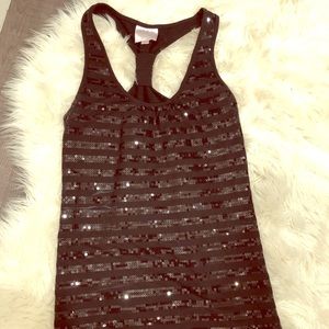 Racerback sequins top. LARGE.